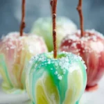 Colorful Marbled Candy Apples First Image
