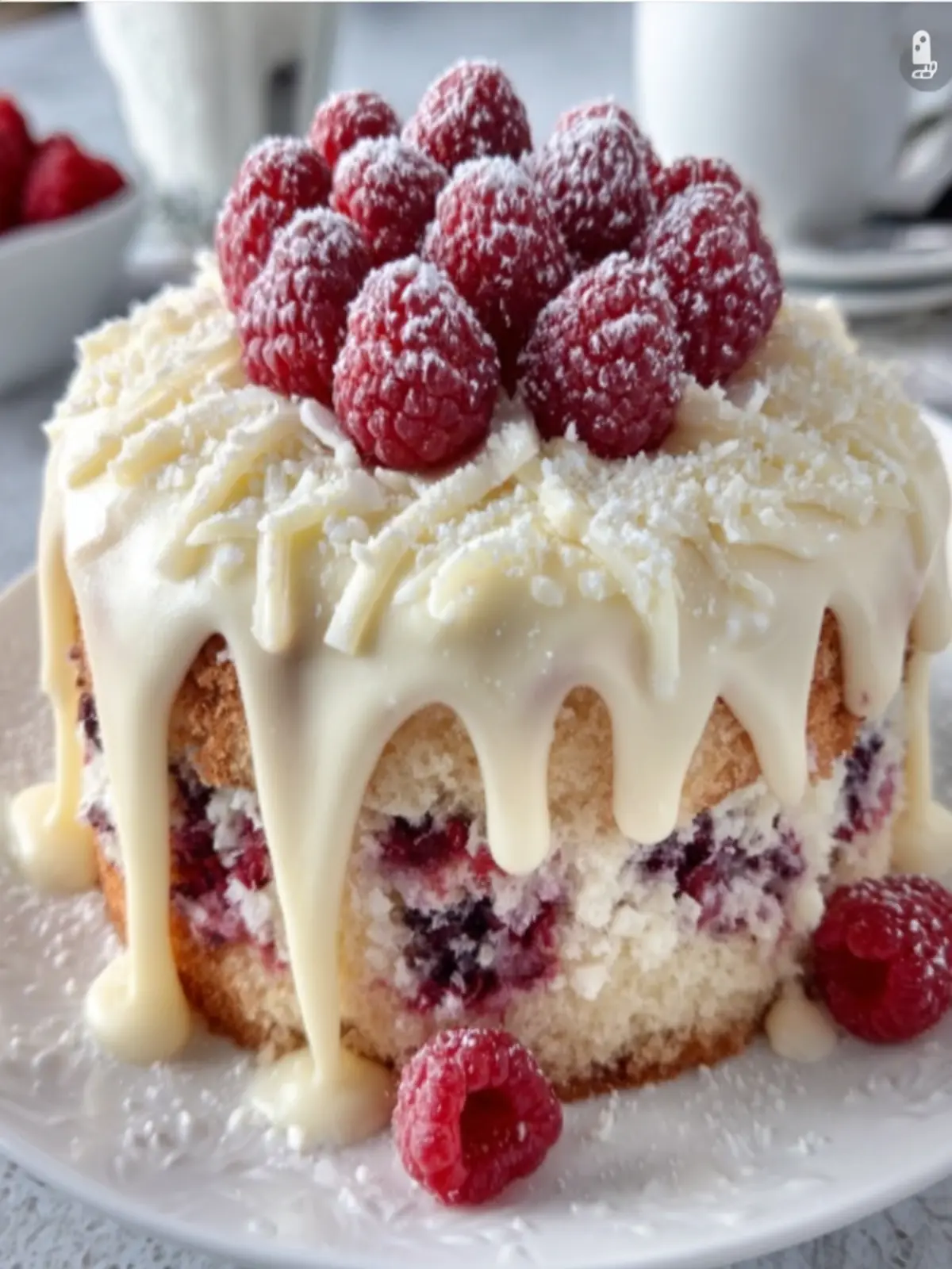 White Chocolate Raspberry Cake First Image