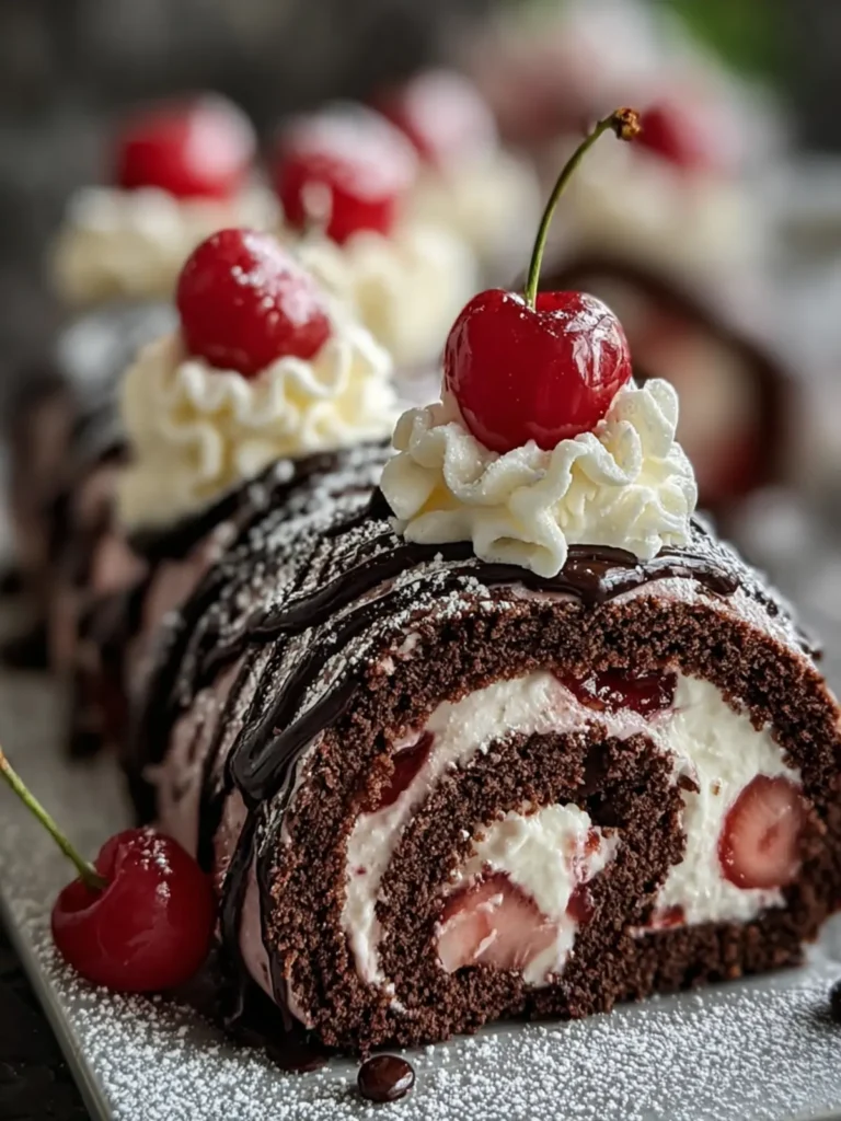 Decadent Black Forest Cake Roll First Image