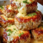 Cheesy Baked Meatloaf Patties First Image