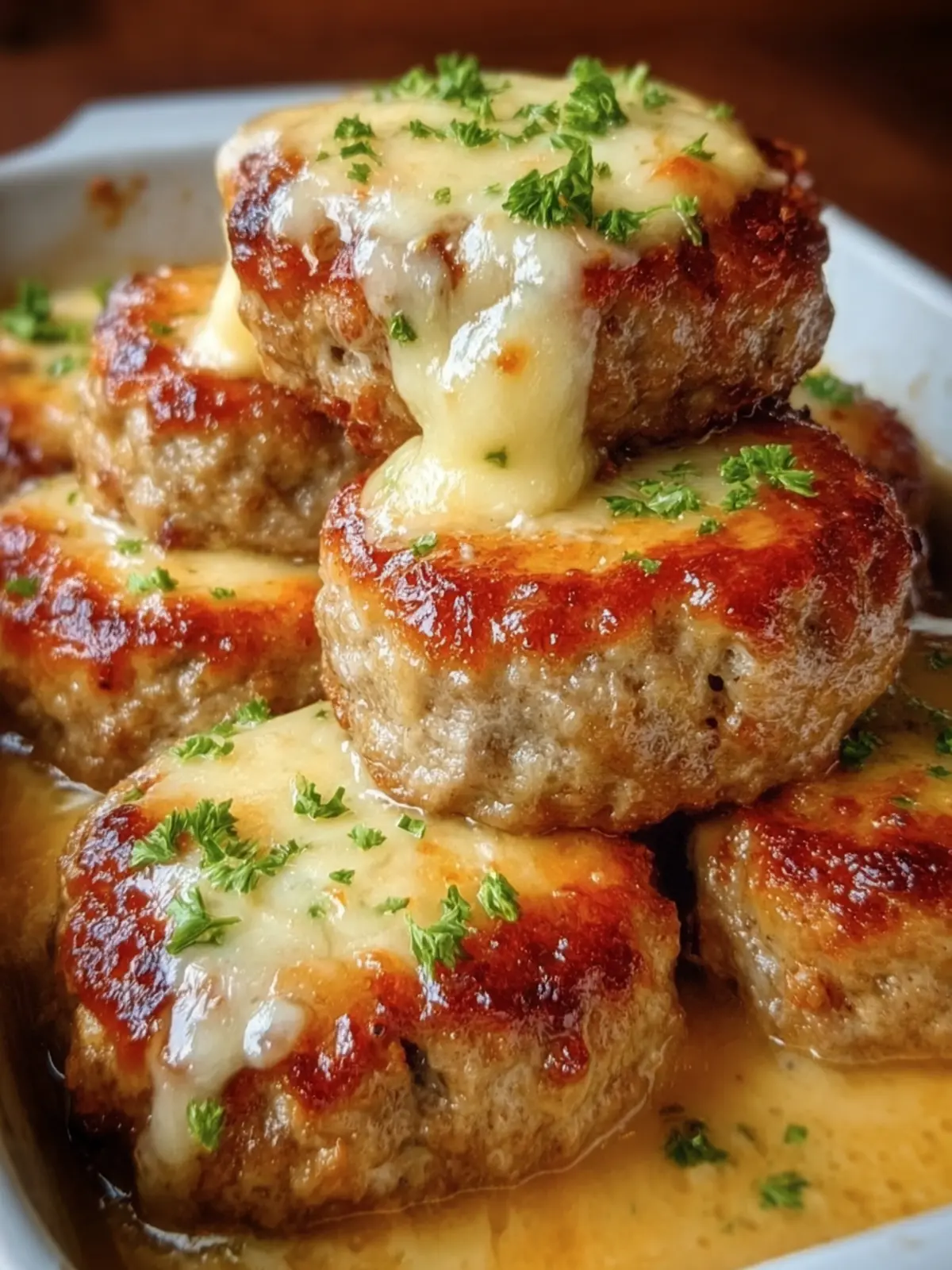 Cheesy Baked Meatloaf Patties First Image
