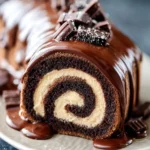 Decadent Chocolate Swiss Roll Cake First Image