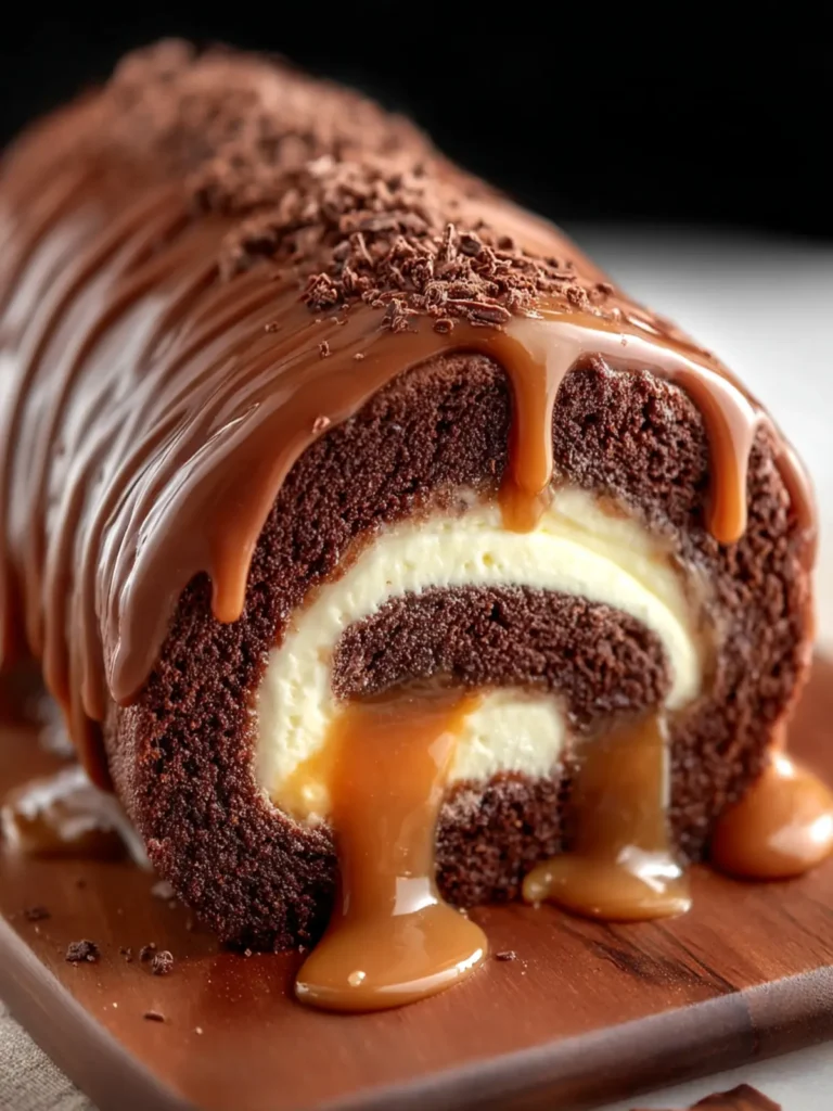 Rich Chocolate Caramel Swiss Roll First Image