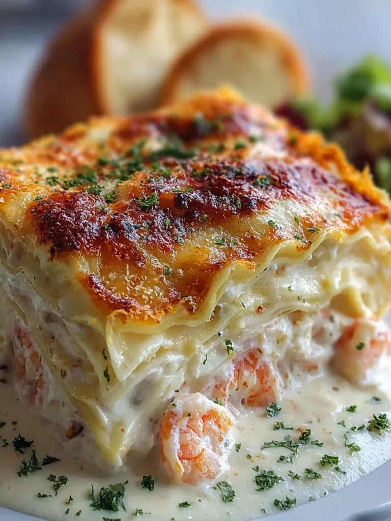 Creamy Seafood Lasagna Dish First Image