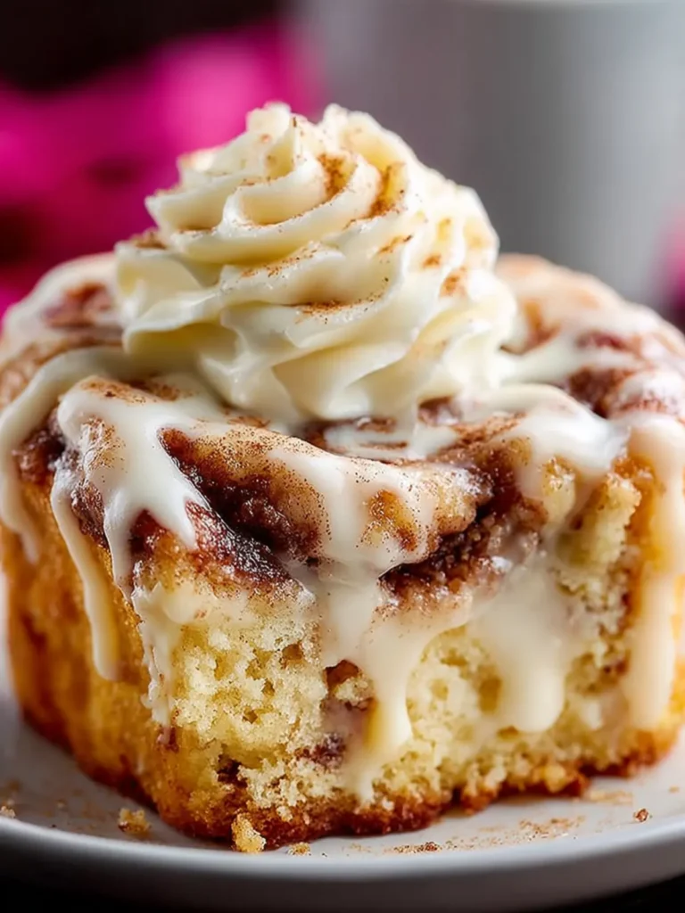 Creamy Cinnamon Roll Cake First Image
