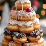 Holiday Donut Tower Dessert First Image