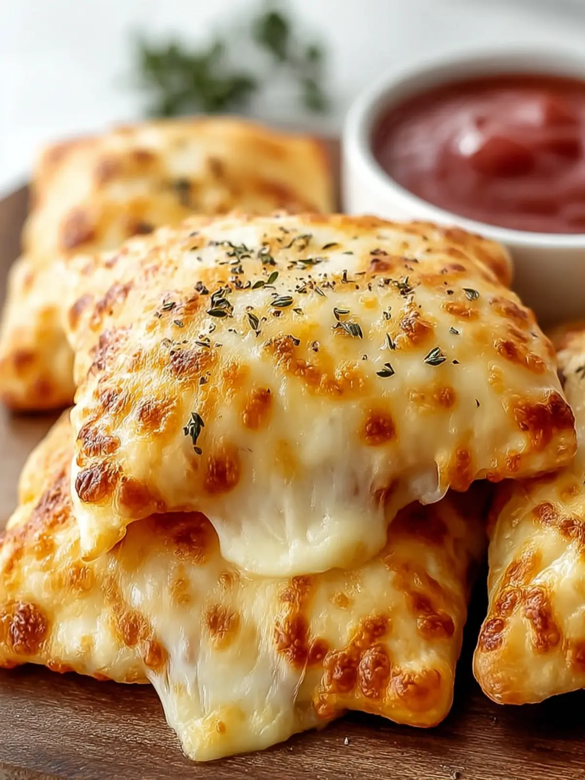 Cheesy Baked Pizza Pockets First Image