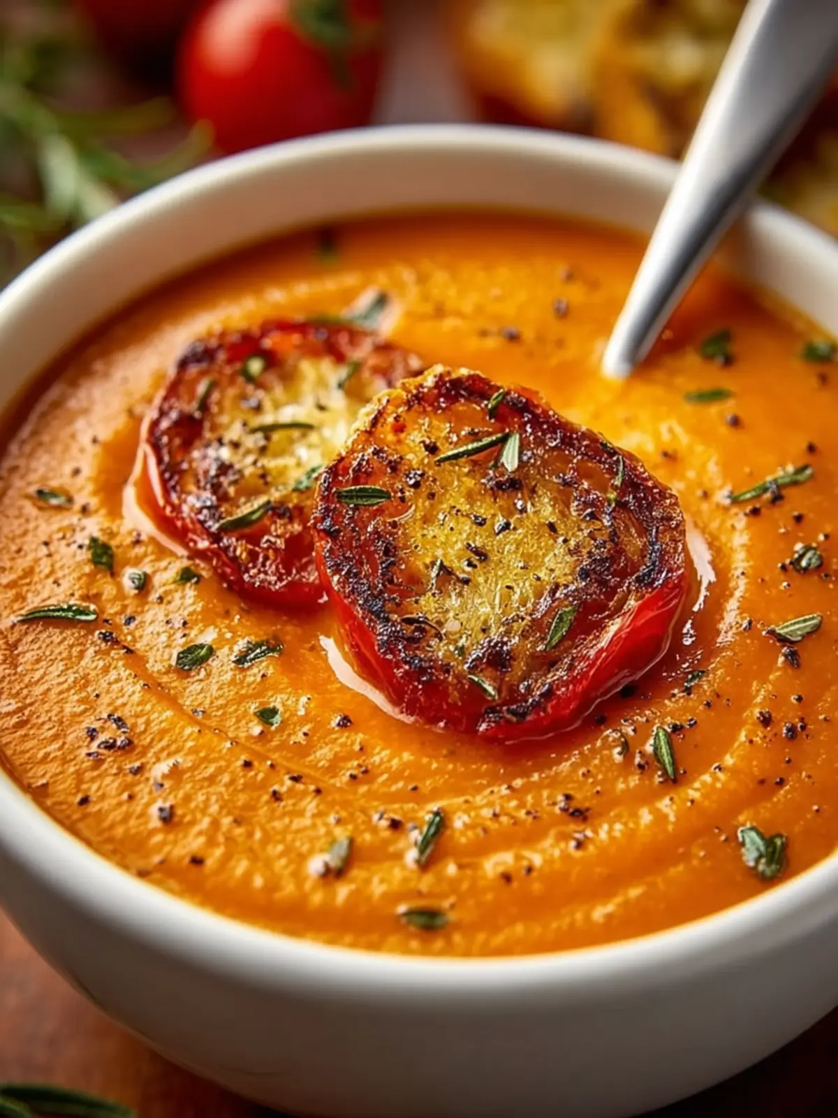 Best Creamy Roasted Garlic Tomato Soup First Image