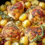 Irresistible Creamy Lemon Chicken and Potatoes Skillet First Image