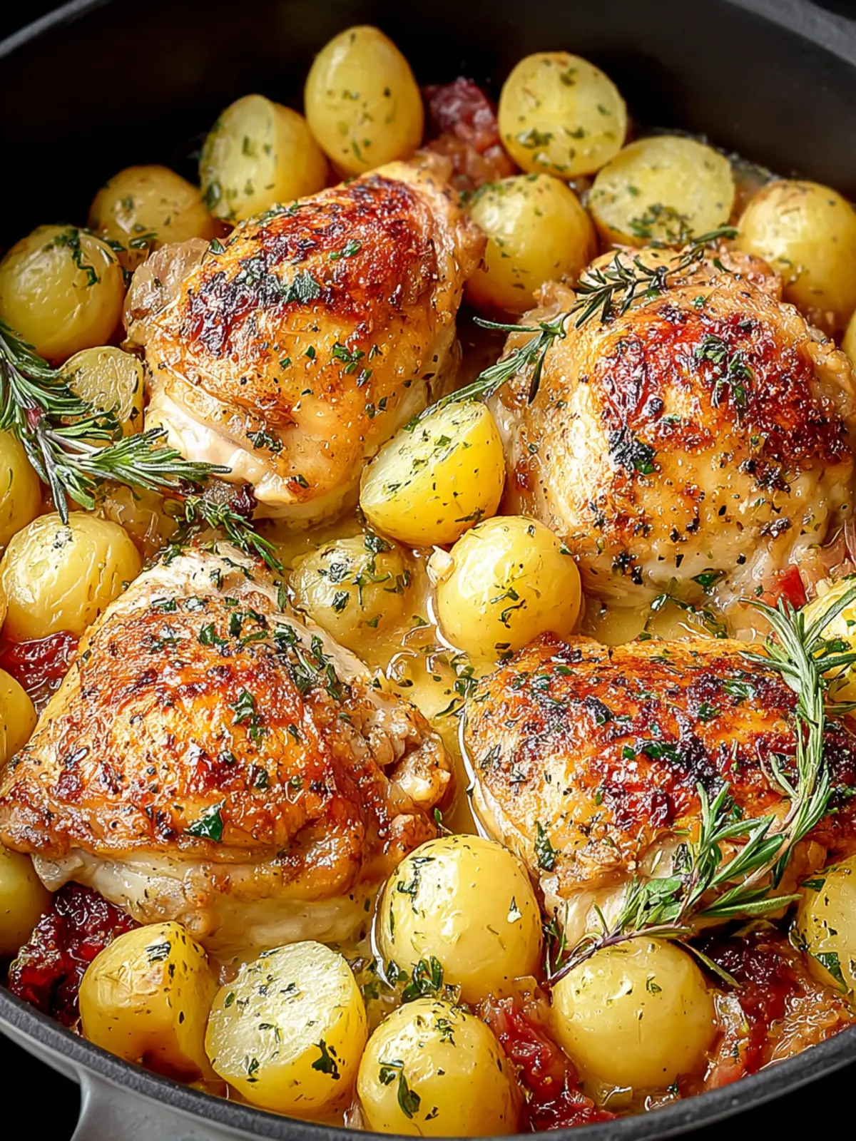 Irresistible Creamy Lemon Chicken and Potatoes Skillet First Image