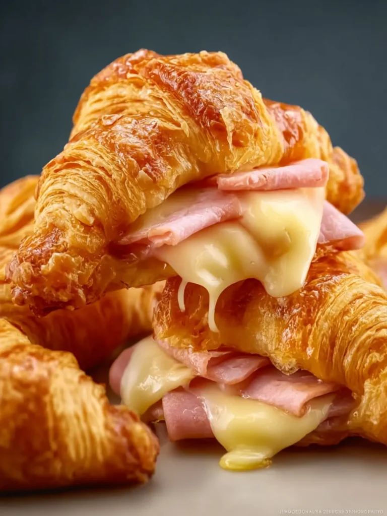 Ham and Cheese Croissants First Image