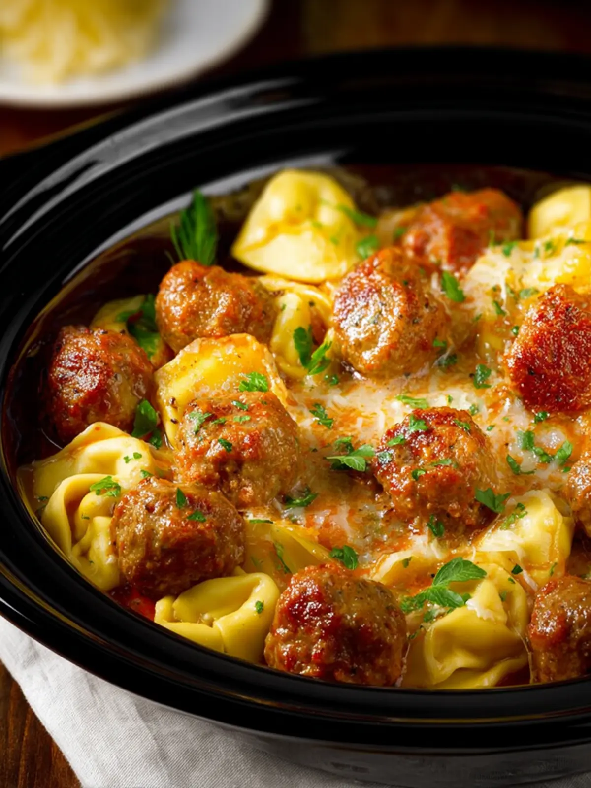 Crock Pot Meatballs and Tortellini First Image