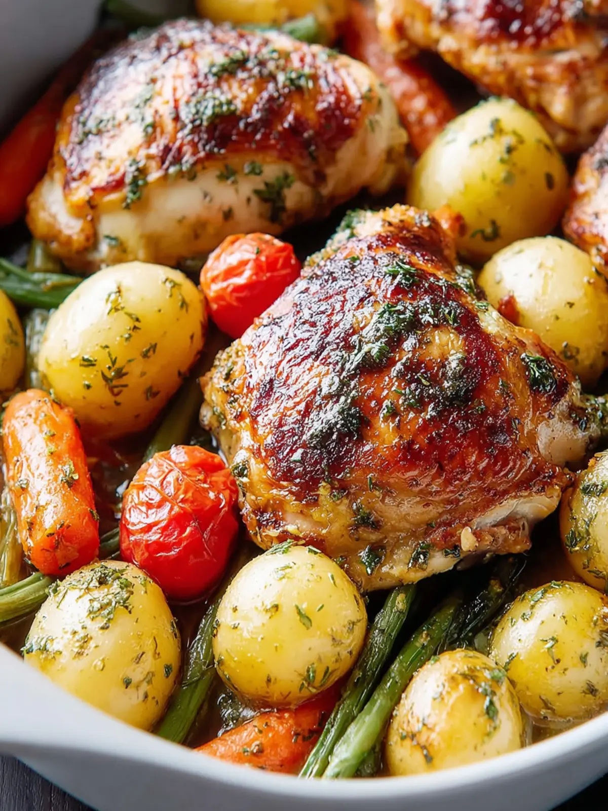 Irresistible Honey Mustard Sheet Pan Chicken & Veggies First Image