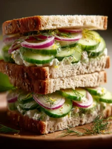 Delicious Cucumber Salad Sandwiches First Image