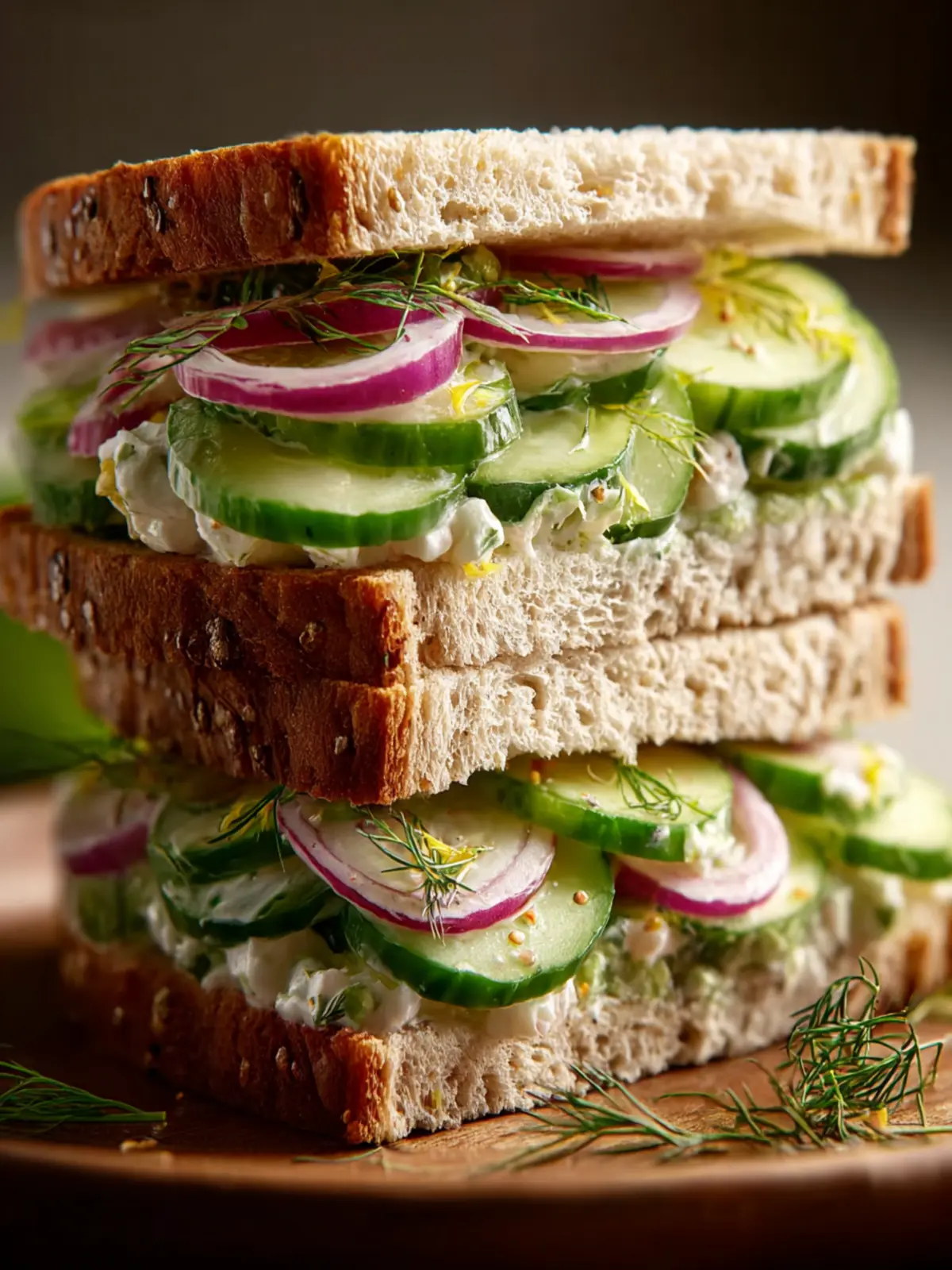 Delicious Cucumber Salad Sandwiches First Image