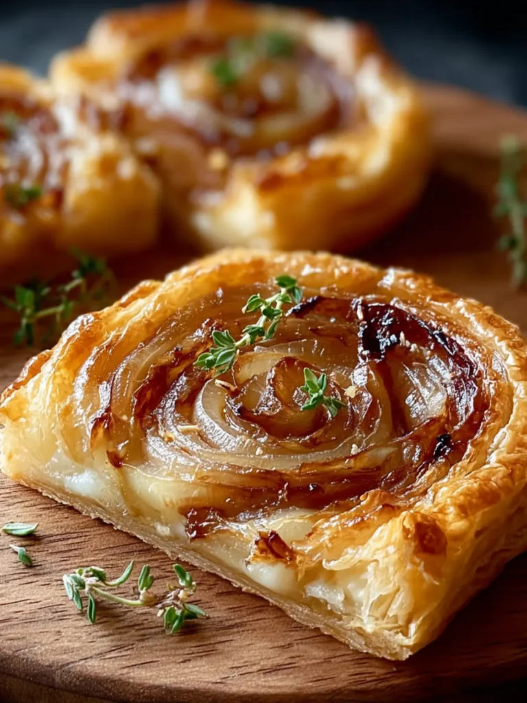Irresistible Caramelized Onion and Gruyere Puff Pastry Tart First Image