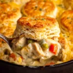 Easy Chicken Pot Pie Casserole With Biscuits First Image
