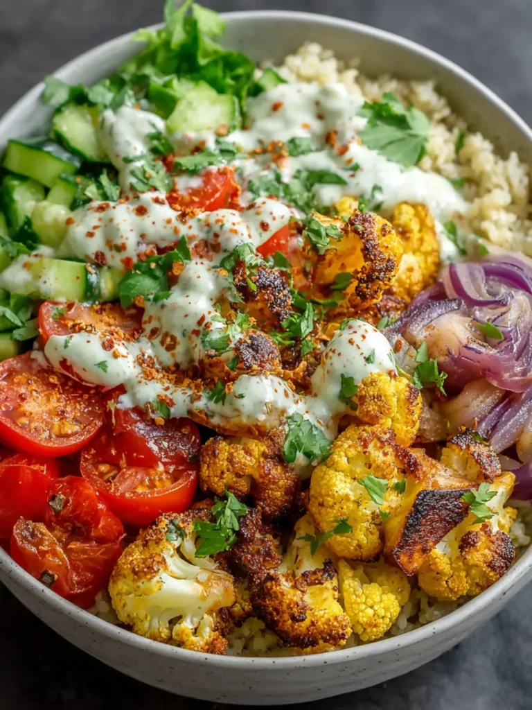 Flavorful Roasted Cauliflower Shawarma Bowls Recipe First Image