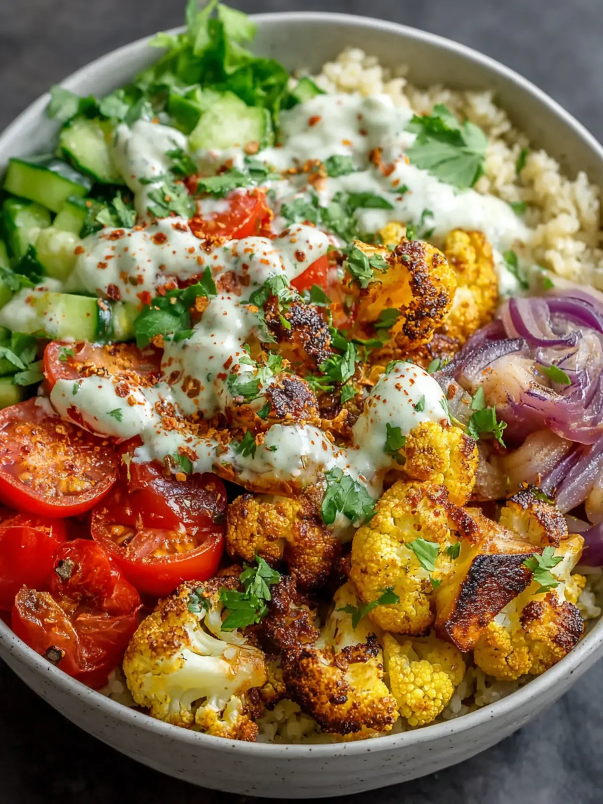 Flavorful Roasted Cauliflower Shawarma Bowls Recipe First Image