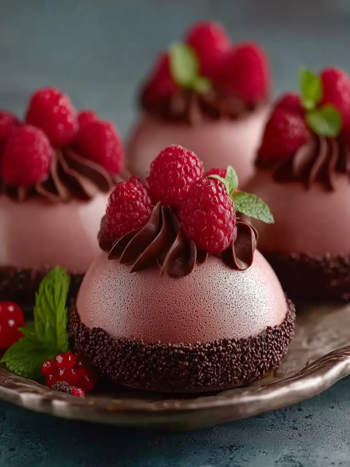 The Magic of Chocolate Raspberry Mousse Domes First Image