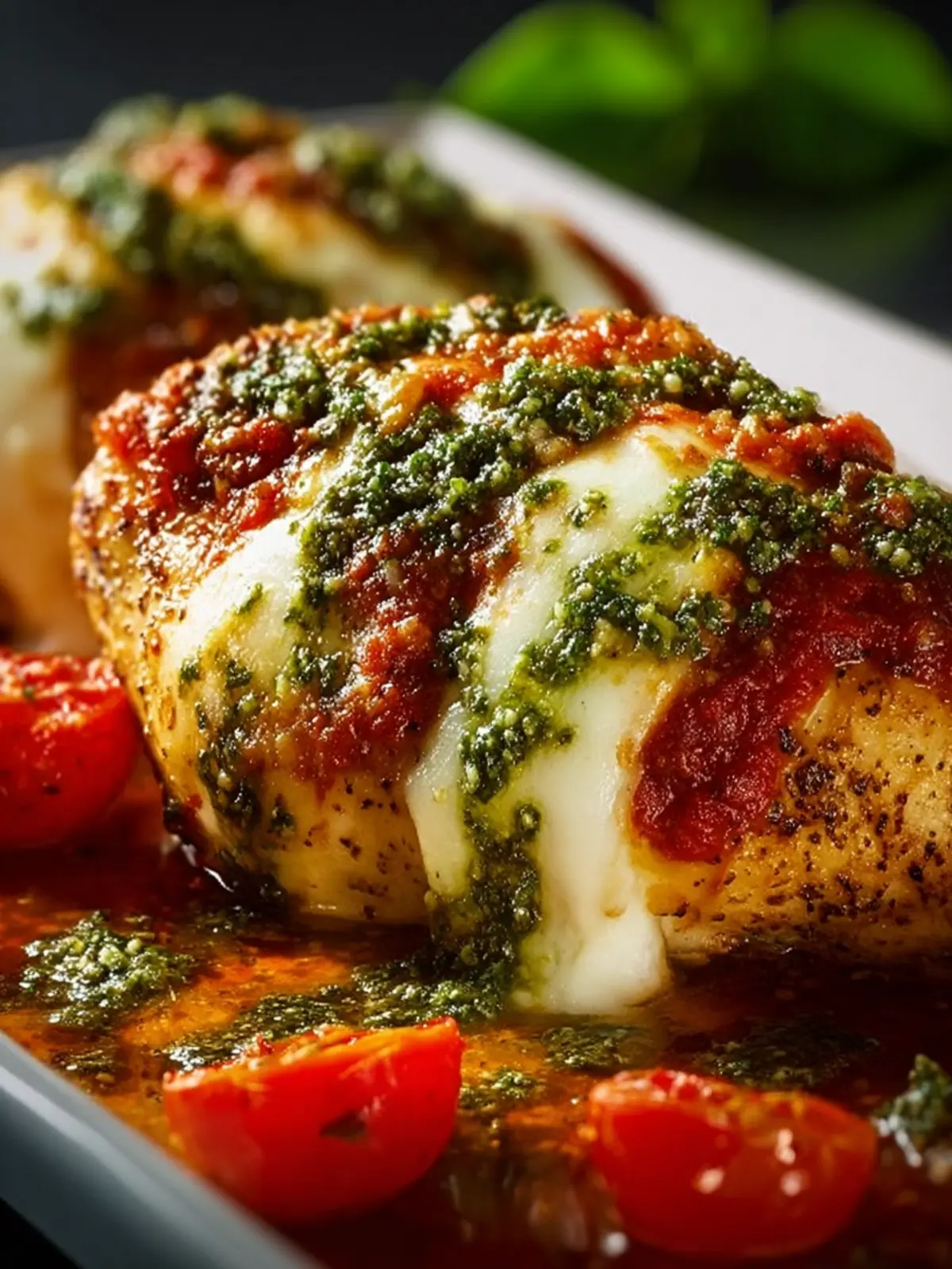 Baked Pesto Mozzarella Chicken First Image