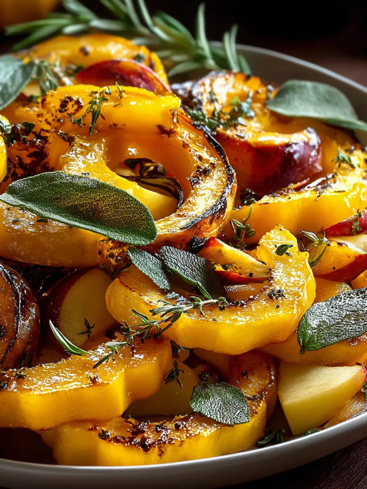 Delightful Roasted Delicata Squash with Apples & Sage First Image
