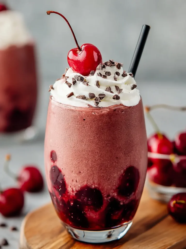 Indulge in a Delicious Chocolate Cherry Protein Shake First Image