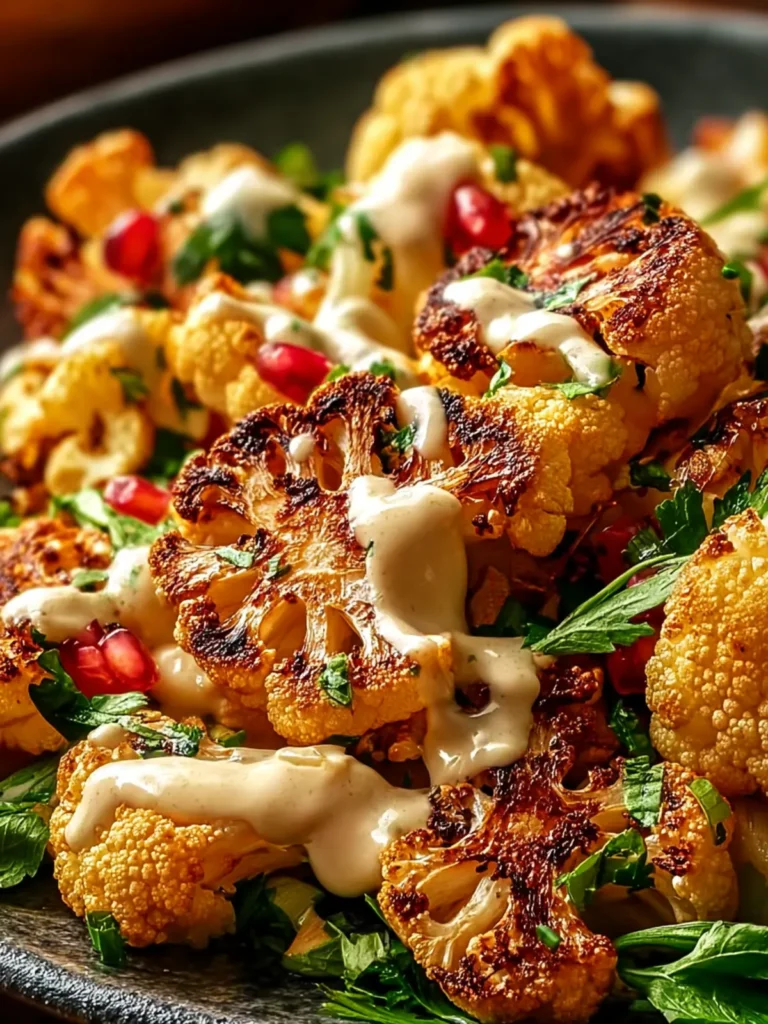 Irresistible Roasted Cauliflower with Tahini Drizzle Recipe First Image