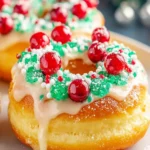 Festive Christmas Wreath Donut Rings Recipe to Delight First Image