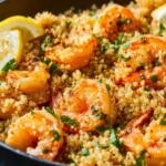 Healthy Garlic Shrimp with Quinoa First Image