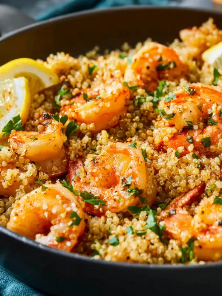 Healthy Garlic Shrimp with Quinoa First Image