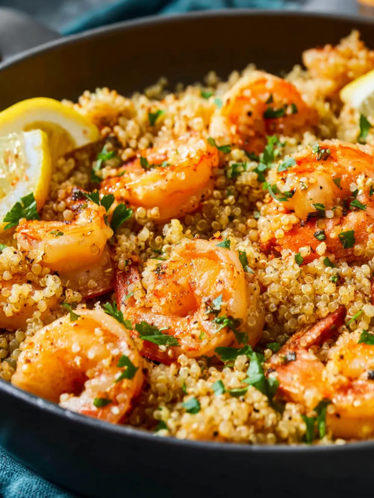 Healthy Garlic Shrimp with Quinoa First Image