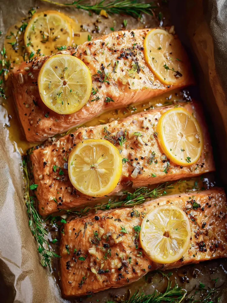 Lemon Garlic Baked Salmon First Image