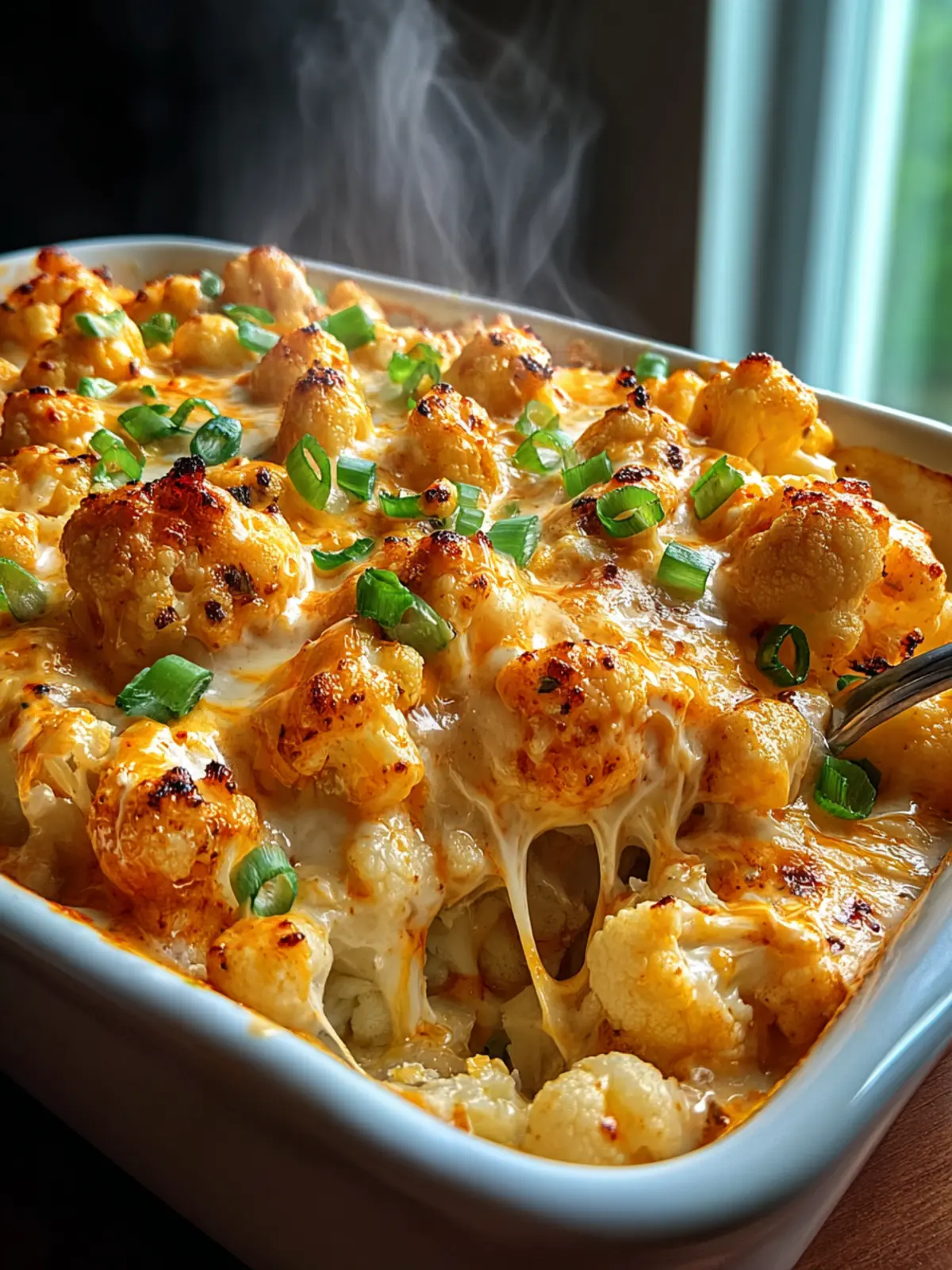 Irresistible Creamy Buffalo Chicken Cauliflower Casserole First Image