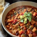 Hearty Turkey Vegetable Chili, Dietitian Recipe First Image
