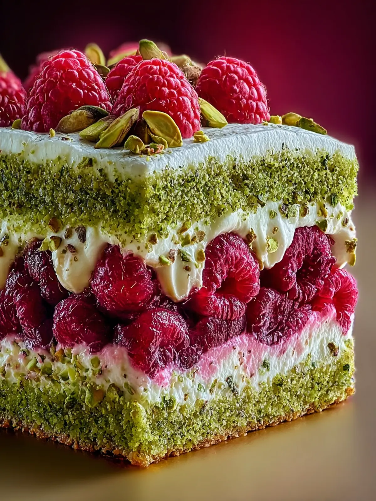 Heavenly Pistachio Raspberry Dream Cake First Image