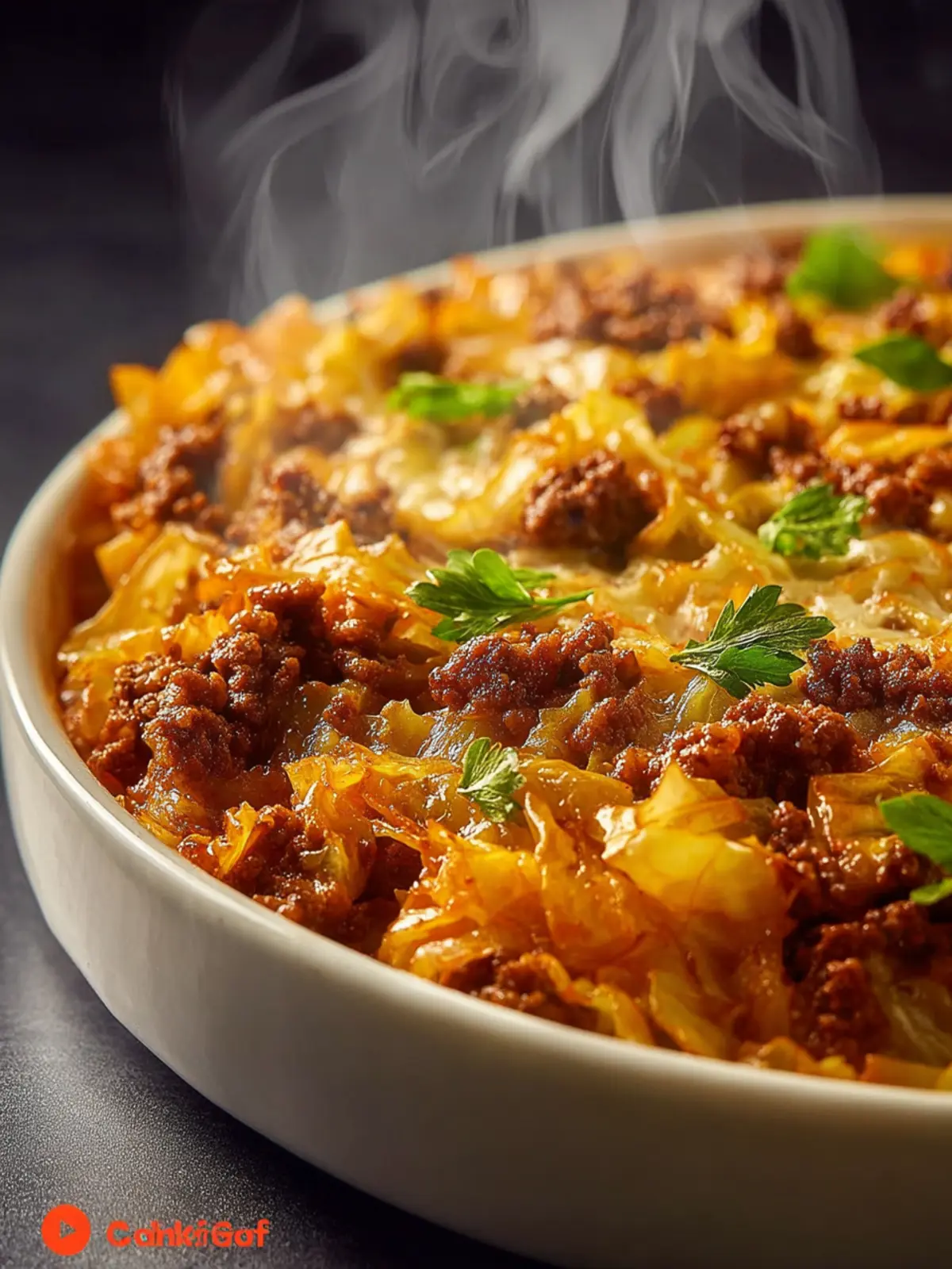 Budget Ground Beef And Cabbage Casserole First Image
