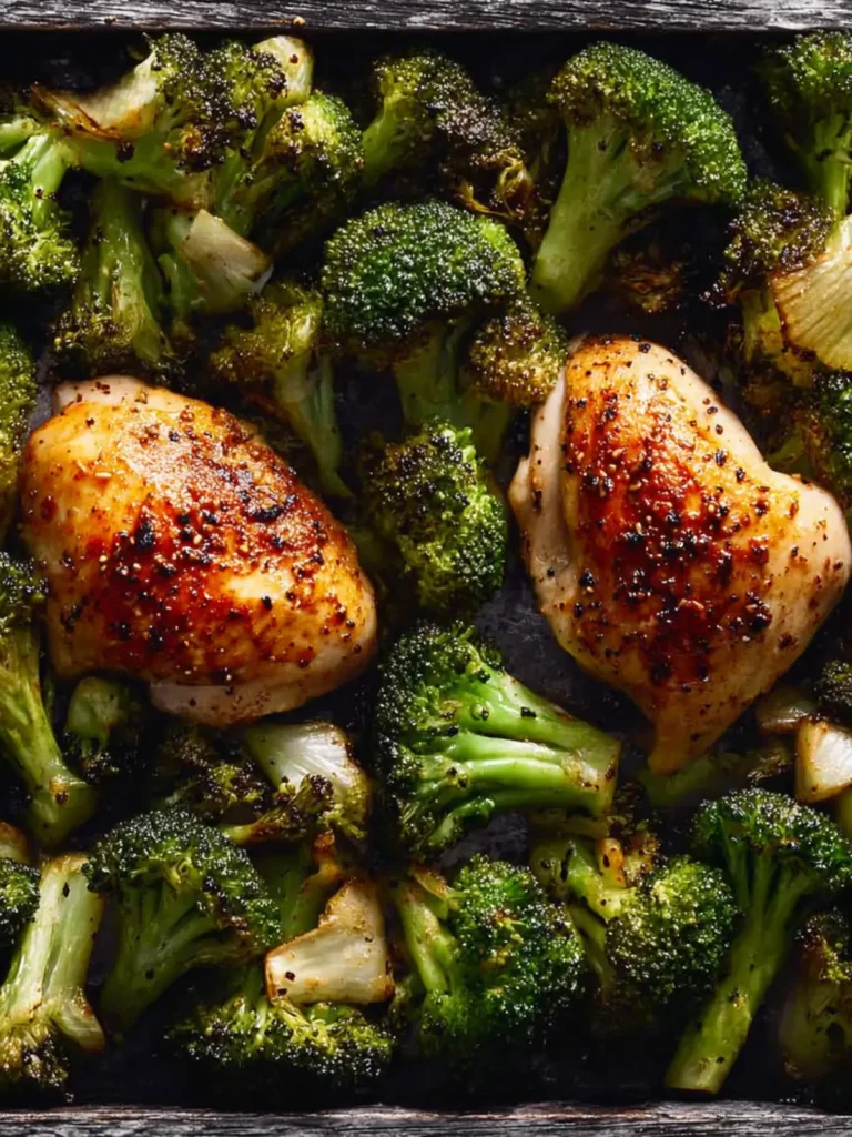 Sheet Pan Chicken and Broccoli First Image