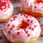 Irresistible Valentine Baked Donuts with Vanilla Glaze First Image