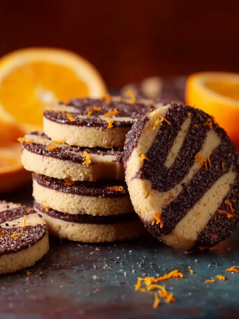 Chocolate Orange Shortbread Cookies First Image