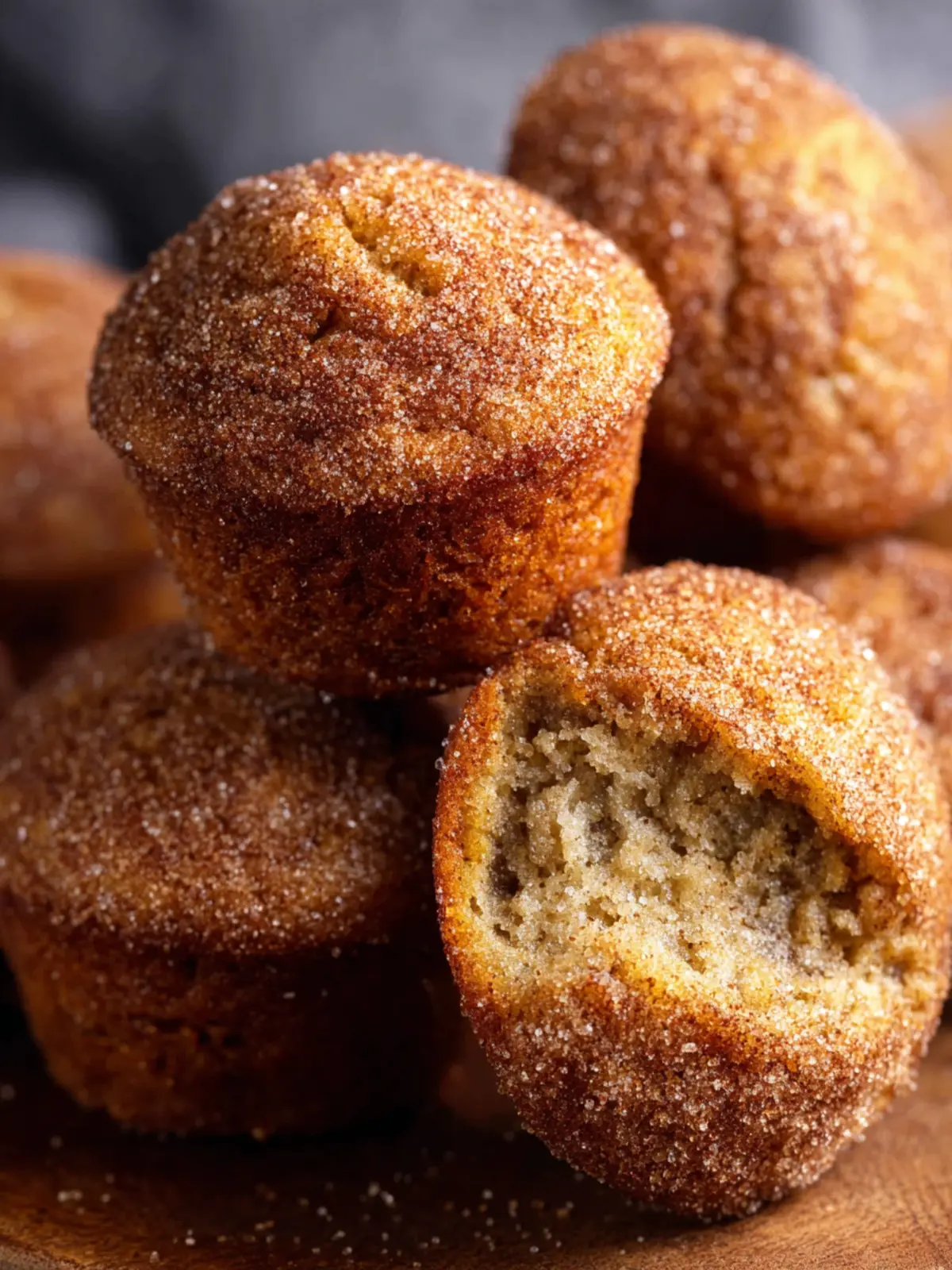 Cinnamon Sugar Mini Banana Muffins First Image