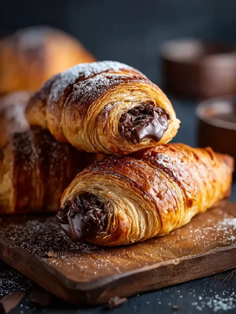 Homemade Chocolate Croissants First Image
