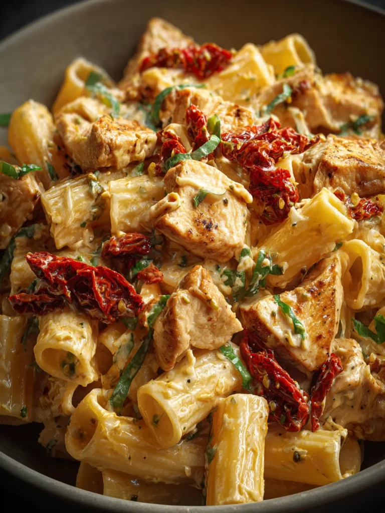 Spicy Chicken Creamy Pasta with Sun-Dried Tomatoes First Image