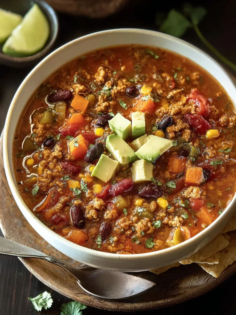 Hearty Turkey Vegetable Chili, Dietitian Recipe First Image
