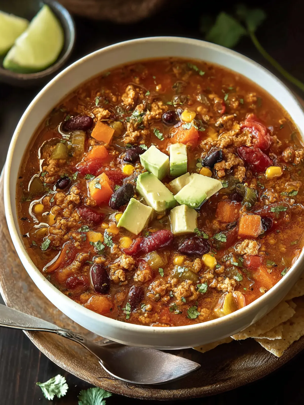Hearty Turkey Vegetable Chili, Dietitian Recipe First Image