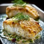 Baked Halibut (with Sour Cream, Parmesan, and Dill) First Image