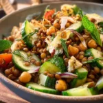 Balsamic Marinated Lentil Chickpea Salad First Image