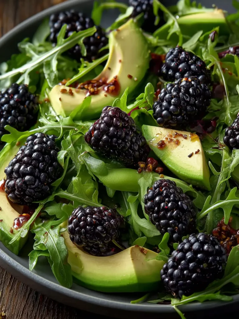 Blackberry Avocado Arugula Salad First Image