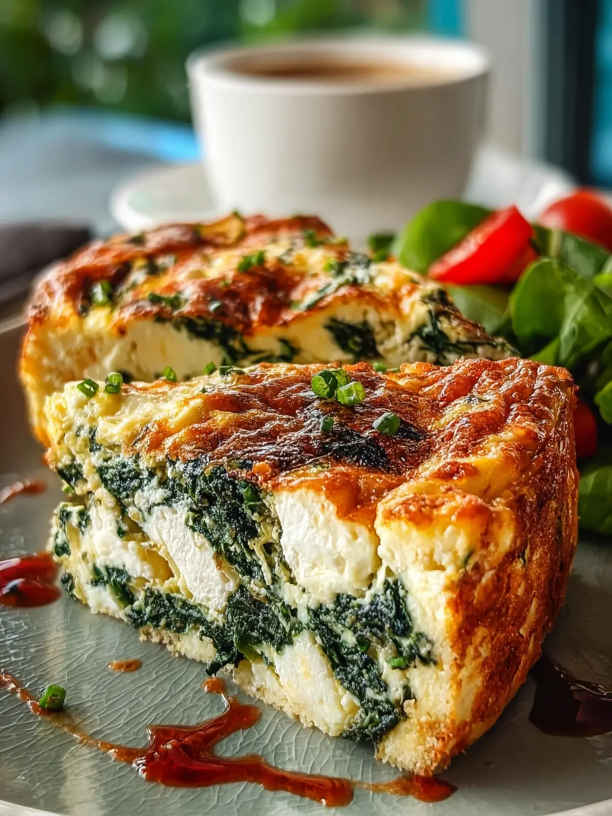Easy Spinach and Cottage Cheese Breakfast Casserole First Image