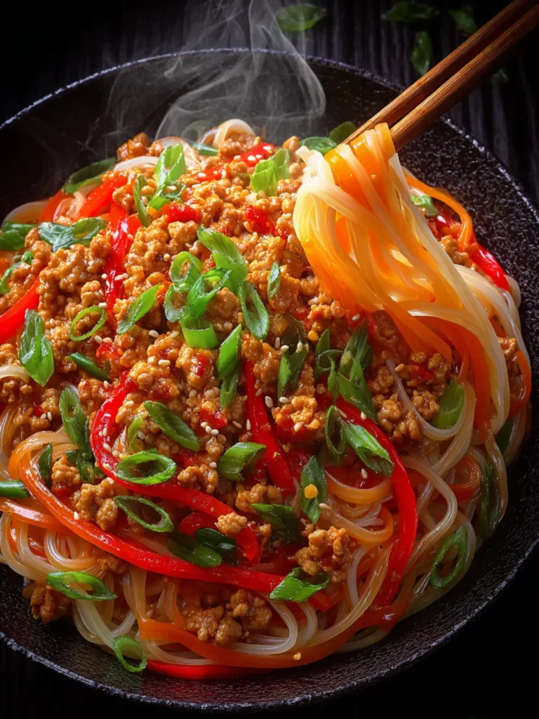 Ground Chicken Sweet Chili Noodles First Image